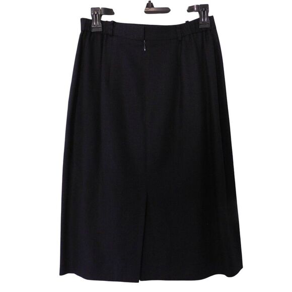 Vintage Talbots Womens Linen Blend Two Piece Skirt Blazer Outfit Sz 4 Navy Blue - Picture 7 of 9